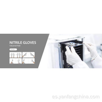 Guantes de nitrilo médico sin polvo a granel